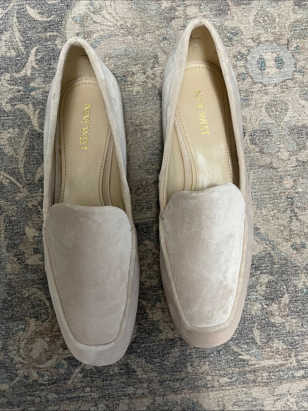Nine West Light Cream Suede Loafers